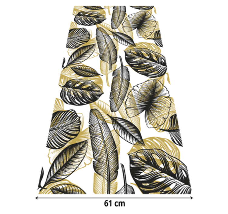 Vinyl tapijt bloemen en planten elegante tropische planten - TenStickers