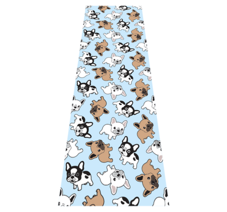 Vinyl tapijt slaapkamer met franse bulldog patroon - TenStickers