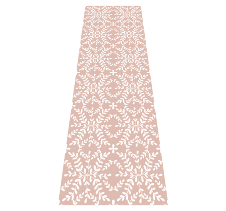 Vinyl tapijt slaapkamer vintage ornamentale bladeren patroon - TenStickers