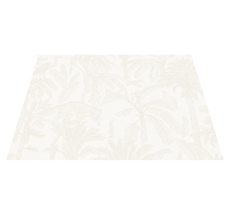 Vinyl tapijt slaapkamer lichtbeige jungle - TenStickers