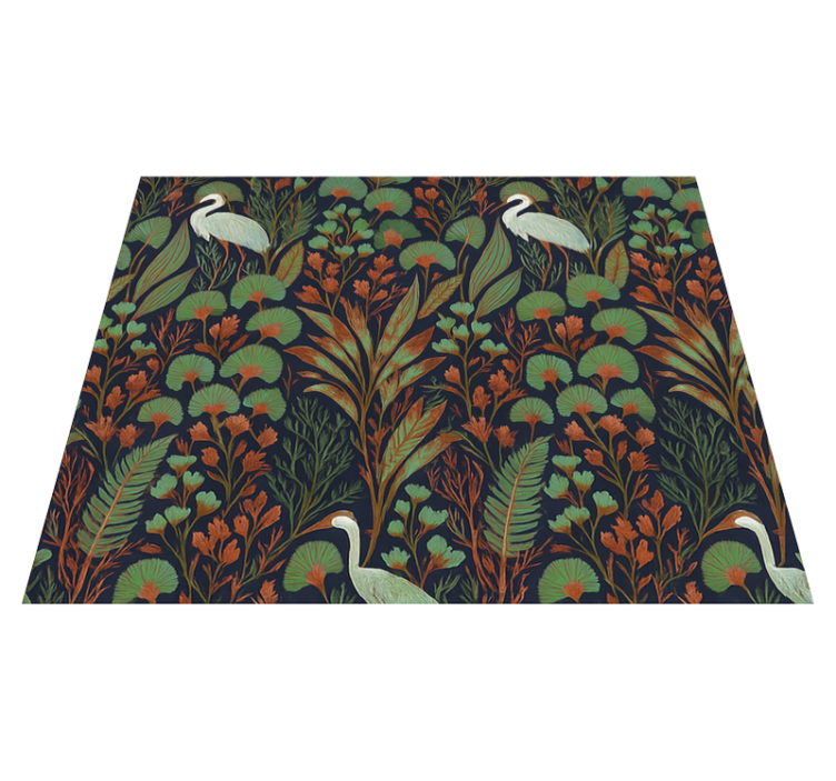 Vinyl tapijt slaapkamer exotische aziatische natuur - TenStickers