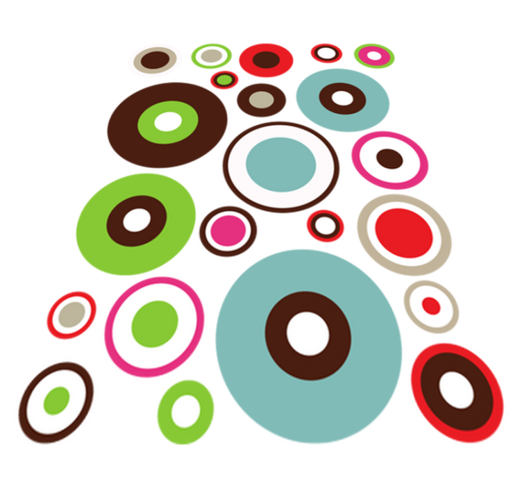 Vinyl tapijt geometrisch eenvoudige geometrische cirkels - TenStickers