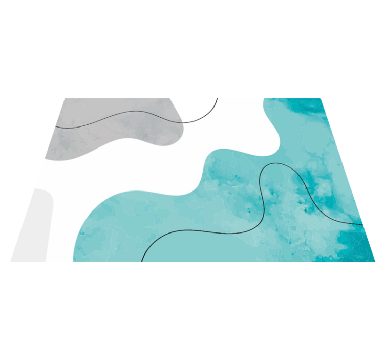 Vinyl tapijt geometrisch aquarel vormen - TenStickers