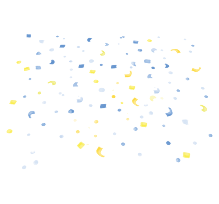 Vinyl tapijt geometrisch waterverf confetti - TenStickers