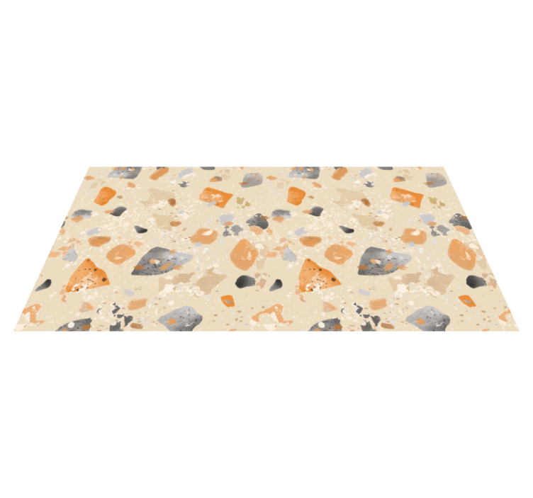 Vinyl tapijt geometrisch monochroom terrazzo patroon - TenStickers