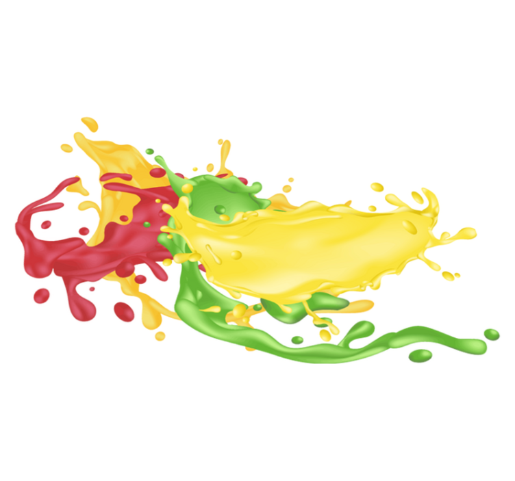 Vinyl tapijt geometrisch spetterende kleuren vormgeving - TenStickers