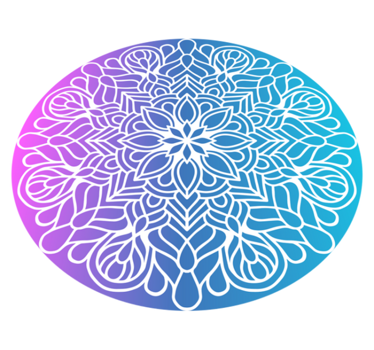 Vinyl tapijt geometrisch met levendig cirkelmotief - TenStickers