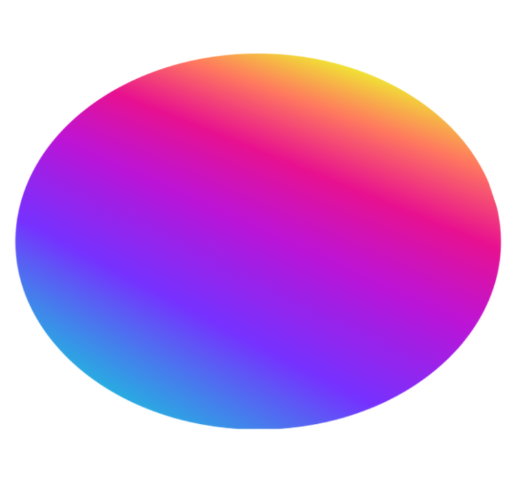 Vinyl tapijt geometrisch kleurrijke gradient cirkel - TenStickers