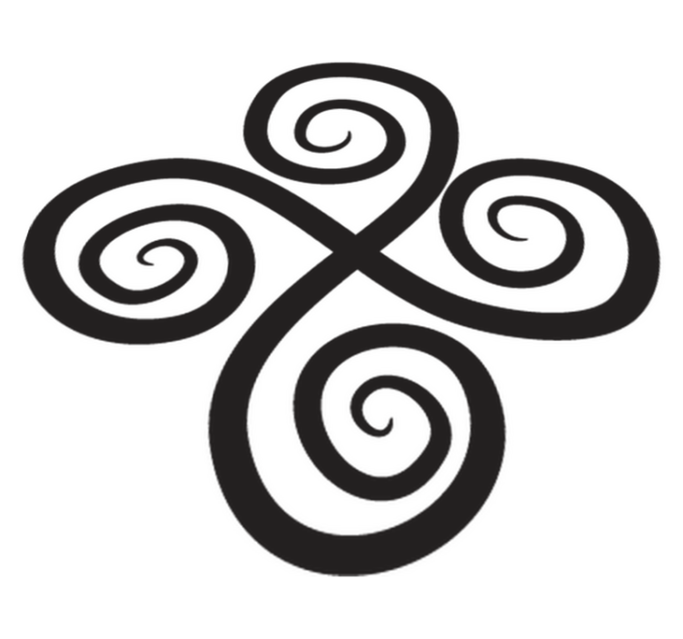 Vinyl tapijt geometrisch elegante draai element - TenStickers