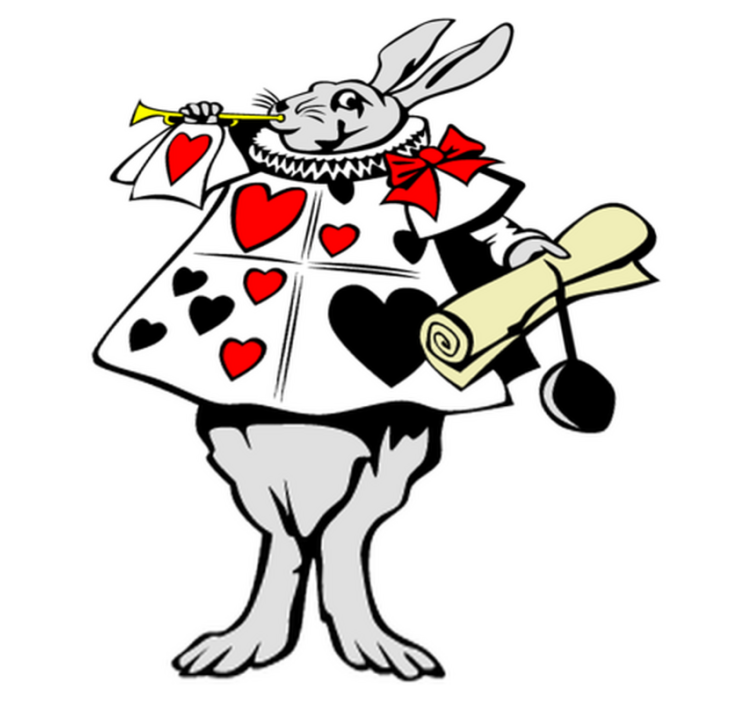 Vinyl tapijt kind wonderland konijn - TenStickers