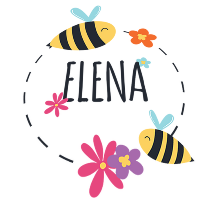 Vinyl tapijt kind gepersonaliseerde naam lente - TenStickers