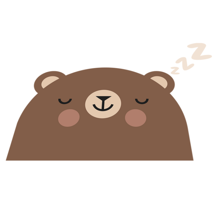 Vinyl tapijt kind met kinderbedbeer - TenStickers