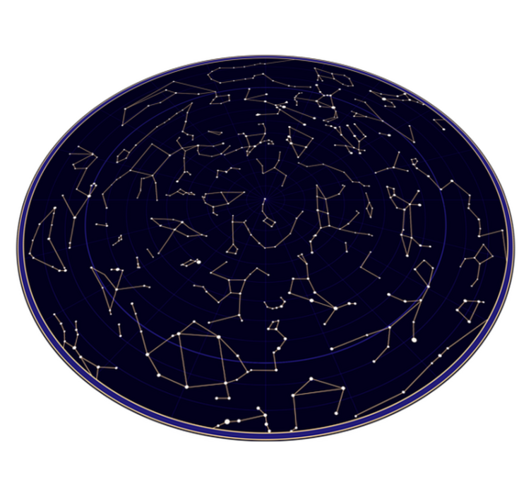 Vinyl tapijt kind sterrenconstellaties - TenStickers