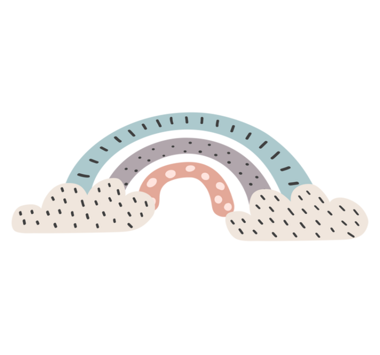 Vinyl tapijt kind tricolour noordse regenboog - TenStickers