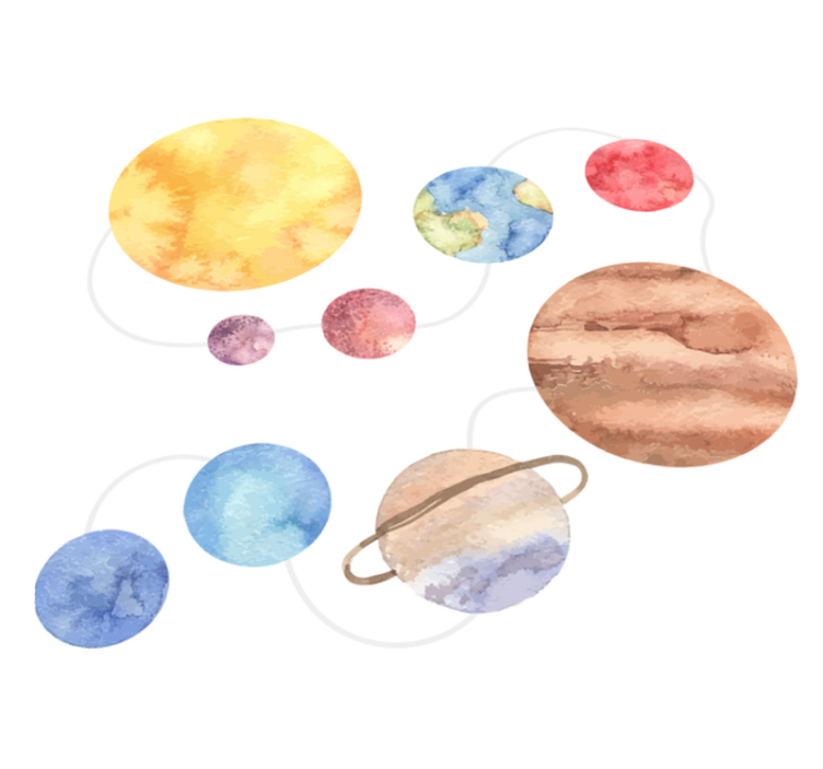 Vinyl tapijt kind met sterrenstelsel kaart - TenStickers