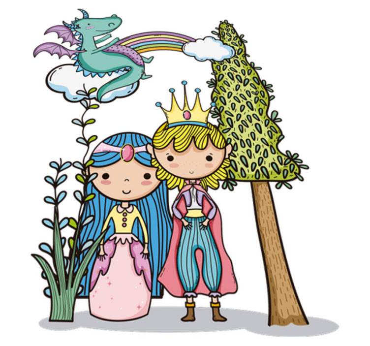 Vinyl tapijt kind magische wereld - TenStickers