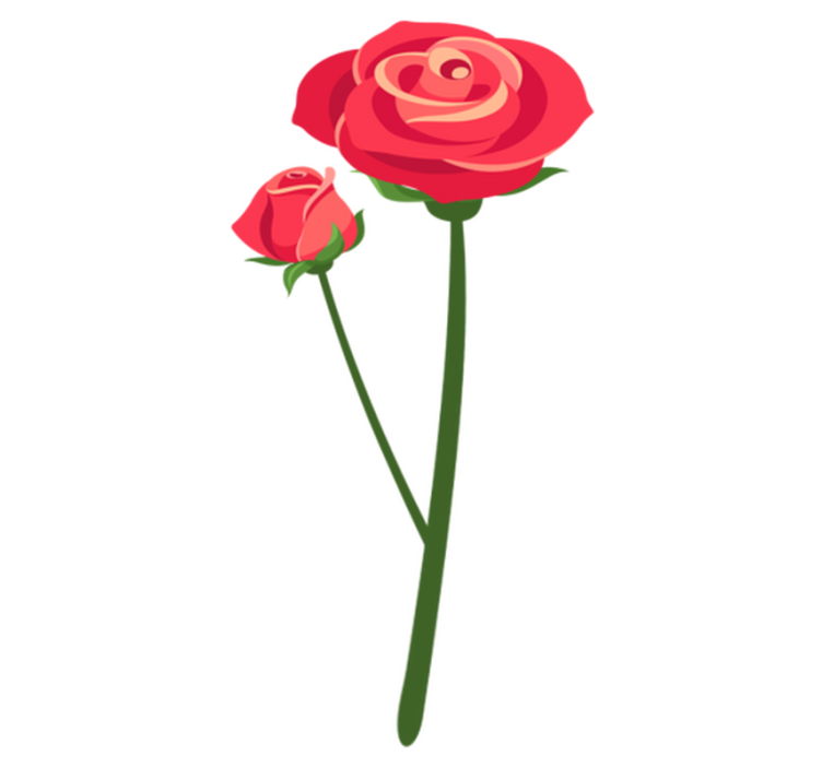 Vinyl tapijt slaapkamer 3d rozen - TenStickers