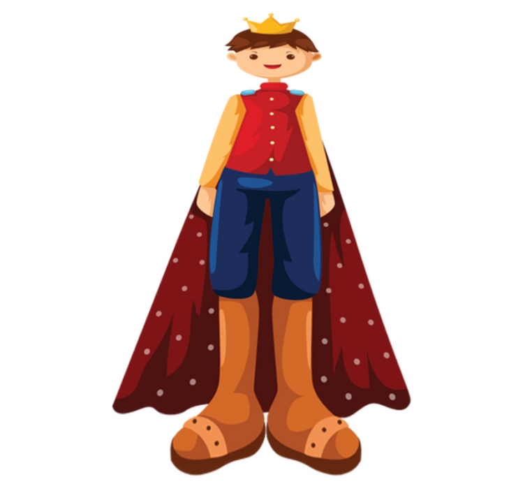 Vinyl tapijt kind king illustratie - TenStickers