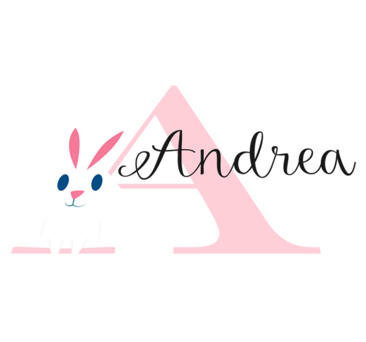 Vinyl tapijt kind met gepersonaliseerde sticker blij - TenStickers