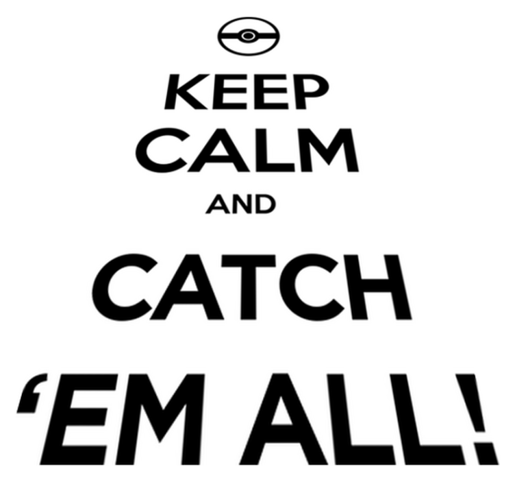 Vinyl tapijt spel vinilo pokémon blijf kalm - TenStickers