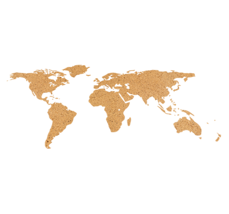 Vinyl tapijt wereldkaart decoratief kurken muismat - TenStickers