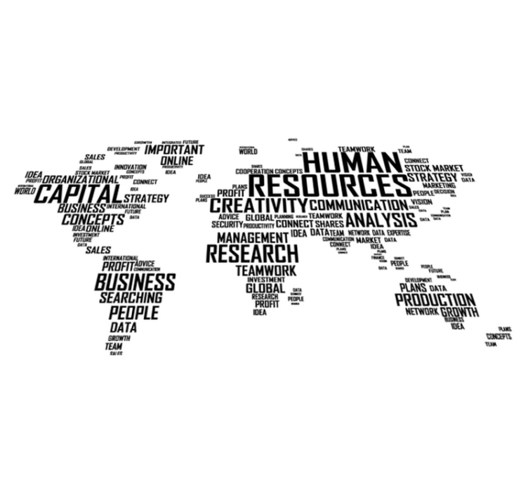 Vinyl tapijt wereldkaart voor bedrijven - TenStickers