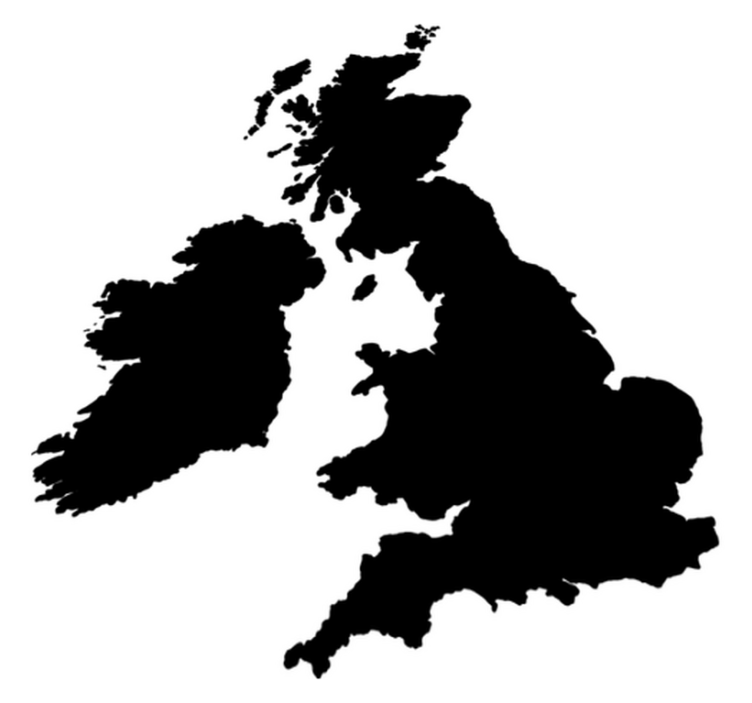 Vinyl tapijt wereldkaart engeland eentonig - TenStickers