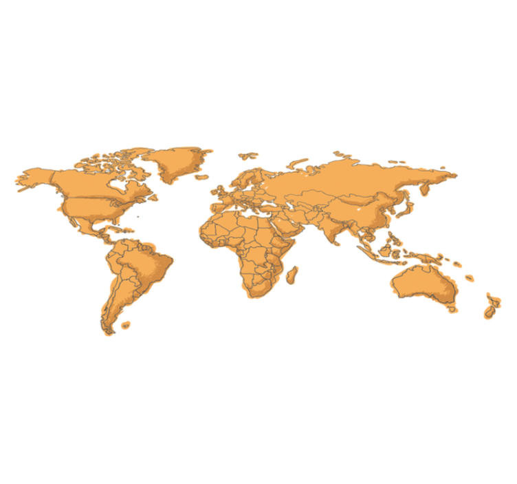 Vinyl tapijt wereldkaart vinilo jeugd wereldkaart - TenStickers