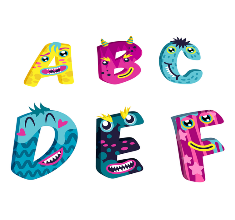 Vinyl tapijt kind met abc letters ontwerp - TenStickers