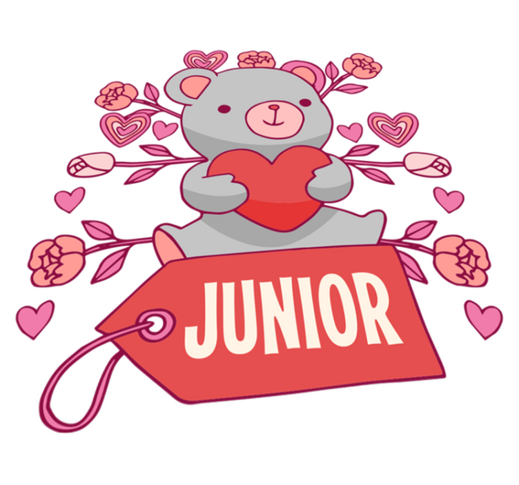 Vinyl tapijt kind oso hart en naam - TenStickers