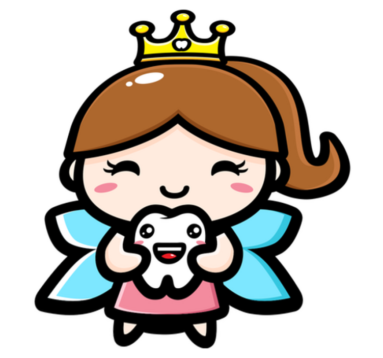 Vinyl tapijt kind schattig ontwerp tandfee - TenStickers