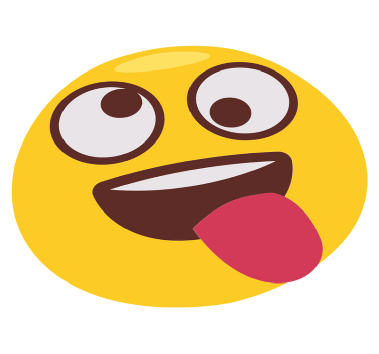 Vinyl tapijt kind speelse emoji gezicht - TenStickers