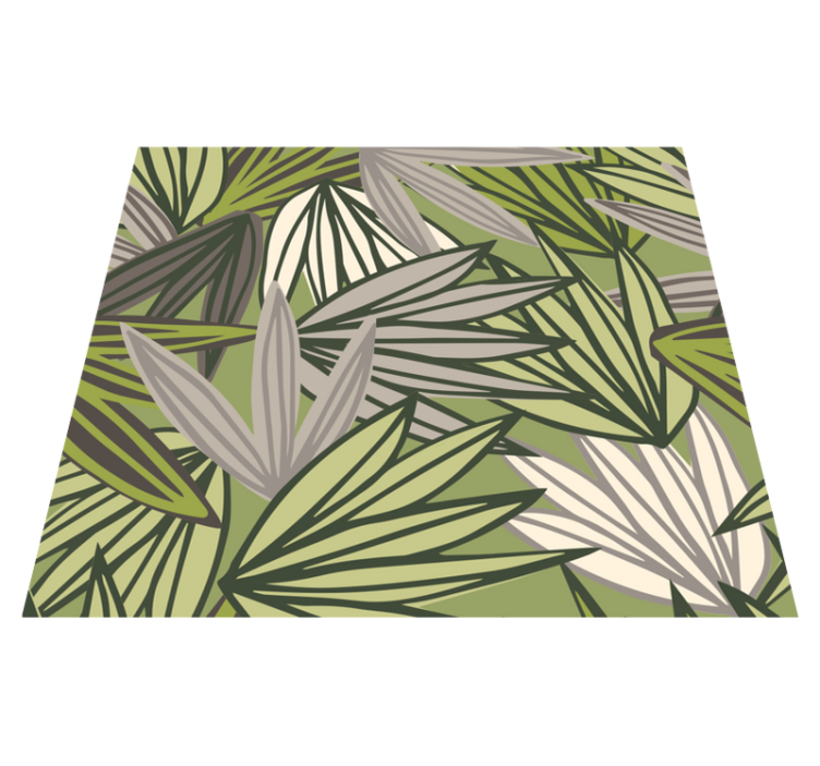 Vinyl vloerkleed badkamer jungle met bomen zonder fruit - TenStickers
