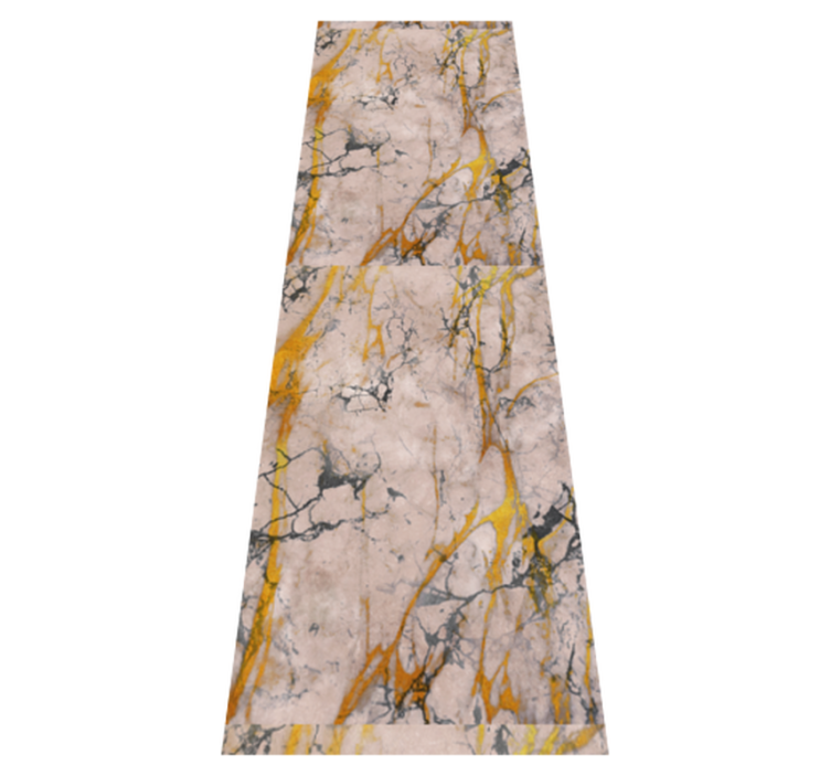 Vinyl vloerkleed badkamer warme gouden marmer - TenStickers