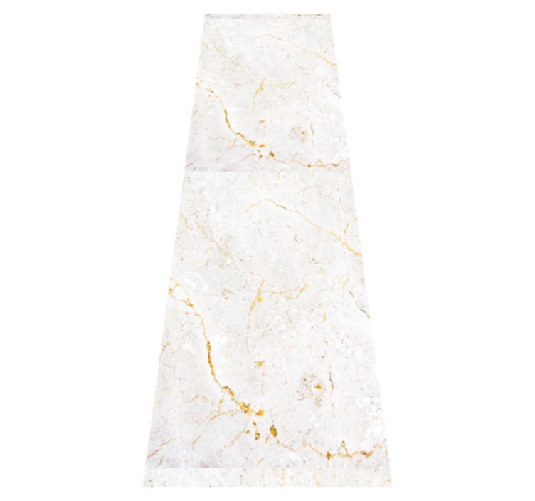 Vinyl vloerkleed badkamer grijs en goud marmer - TenStickers