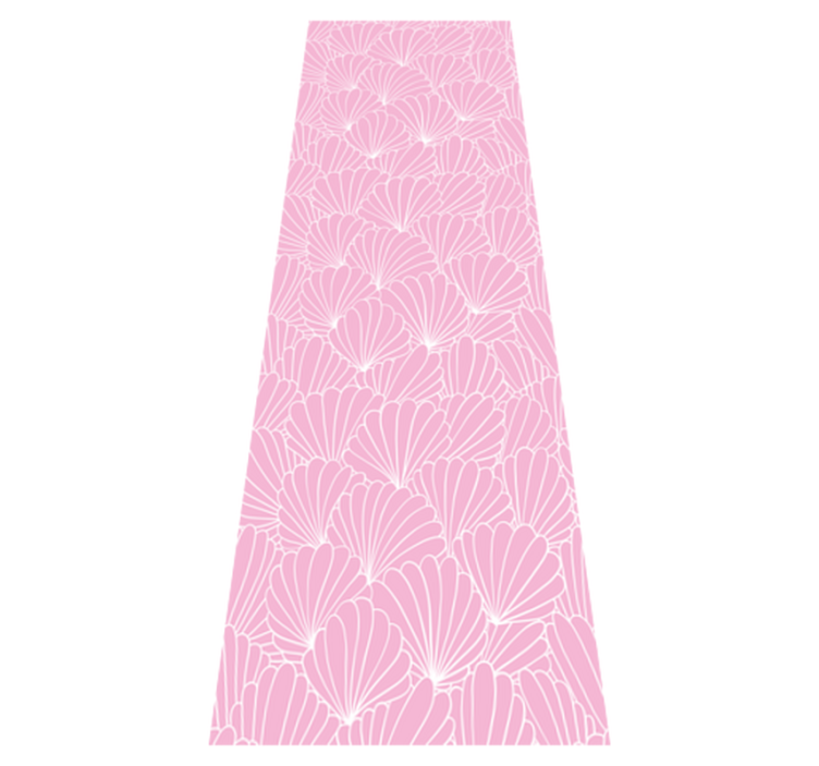 Vinyl vloerkleed badkamer kawaii stijl roze schelpen - TenStickers