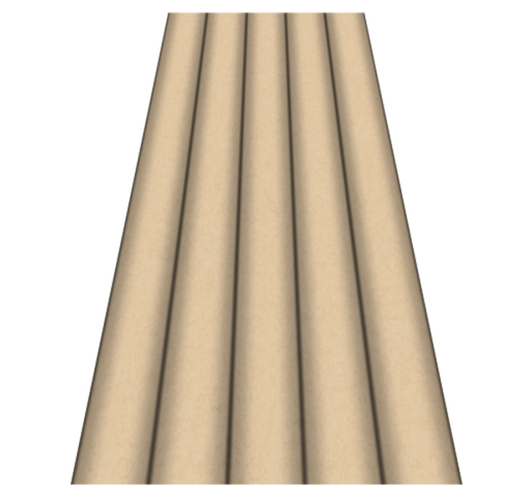 Vinyl vloerkleed badkamer bruin buis minimalistisch patroon - TenStickers