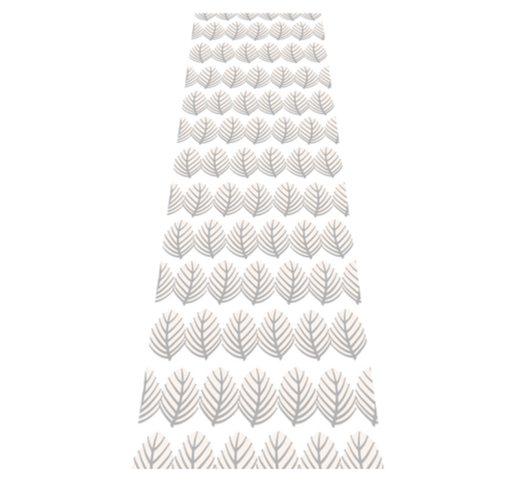 Vinyl vloerkleed badkamer grijs bladpatroon - TenStickers