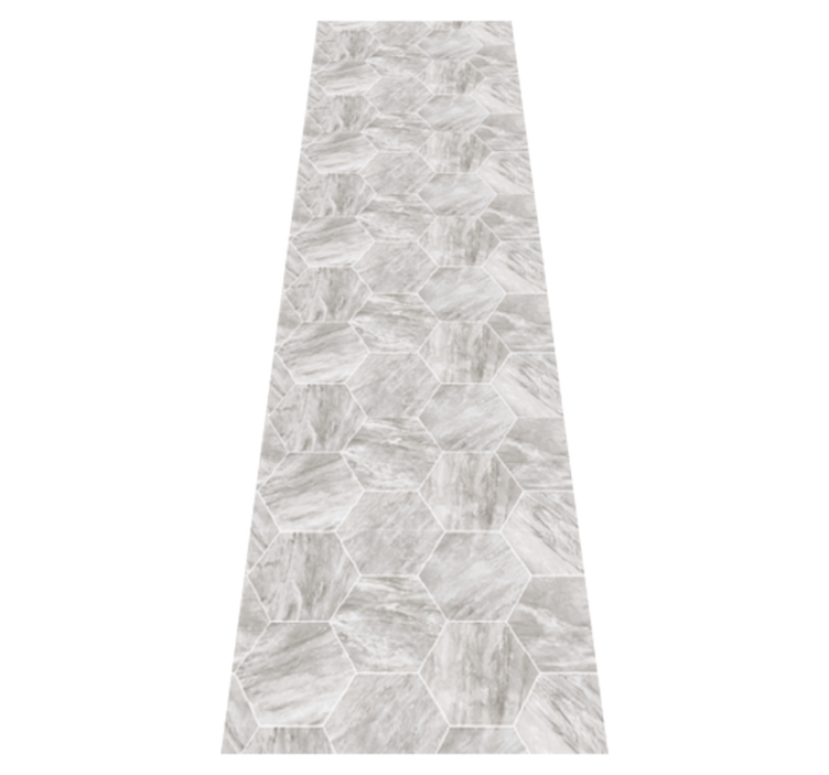 Vinyl vloerkleed badkamer goud marmer hexagonaal patroon - TenStickers