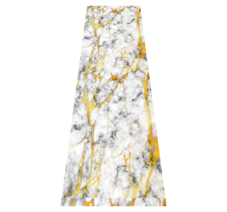 Vinyl vloerkleed badkamer elegant grijs en goud marmer - TenStickers