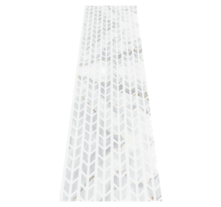 Vinyl vloerkleed badkamer kleine gouden marmertegels - TenStickers