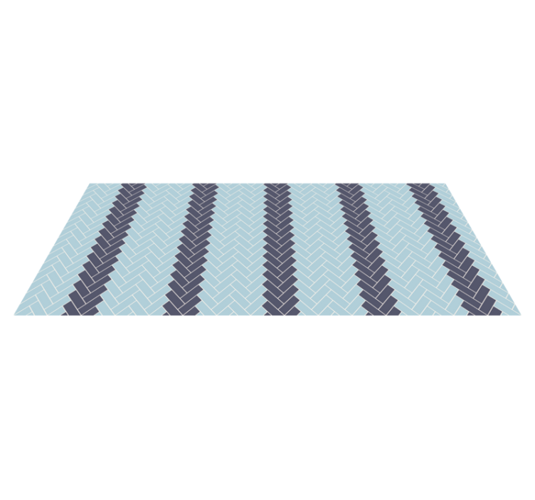 Vinyl vloerkleed keuken visgraat patroon - TenStickers