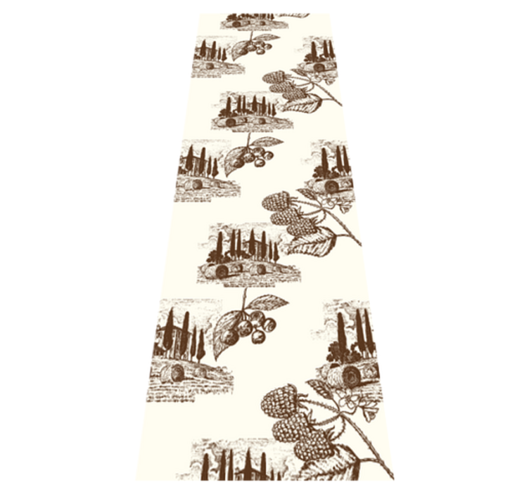 Vinyl tapijt slaapkamer franse provinciale landleven patroon - TenStickers