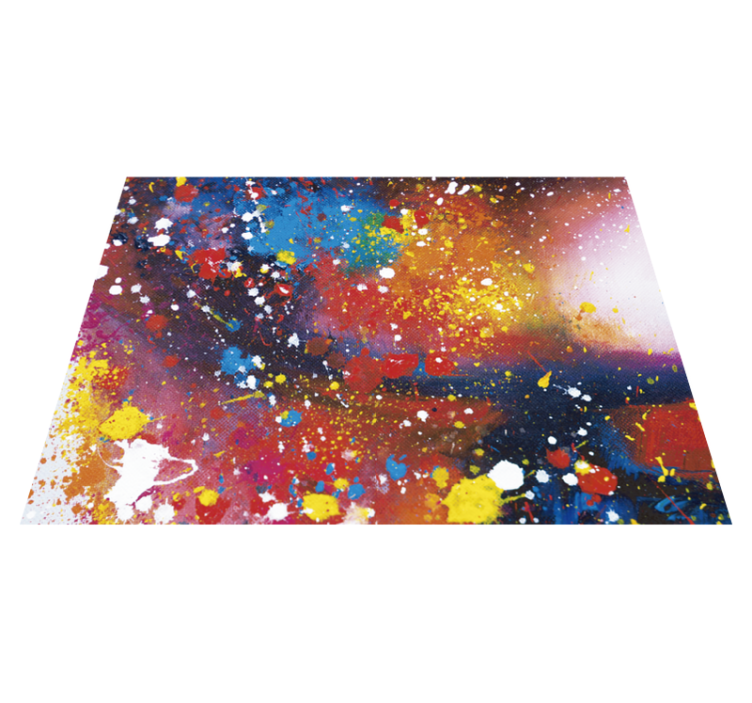 Abstracte Verfspetters Moderne vinyl tapijt - TenStickers