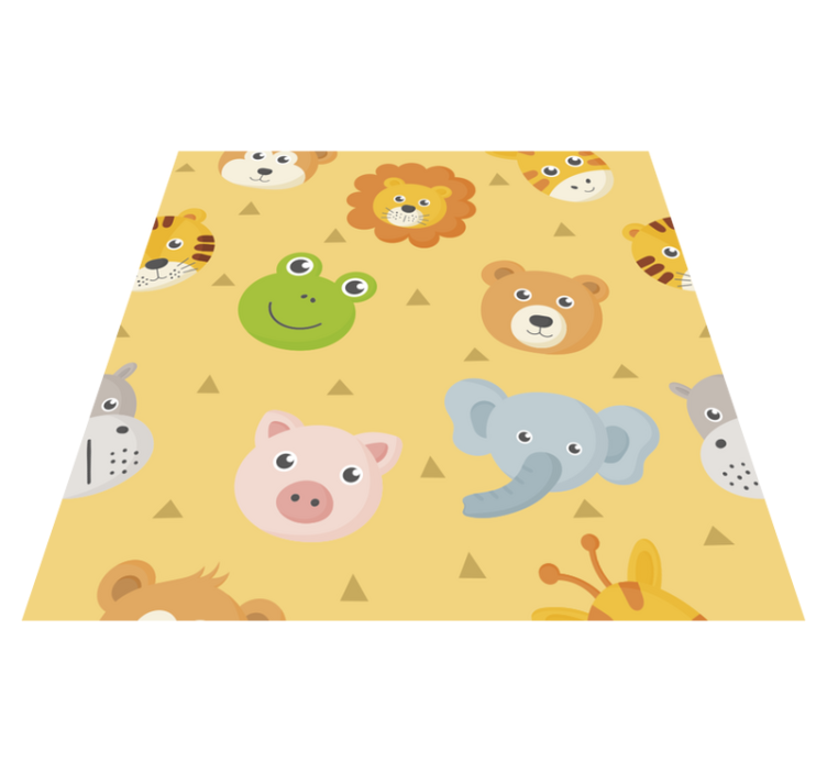 Kleurrijke Dieren Speelruimte Vinyl vloerbedekking baby - TenStickers