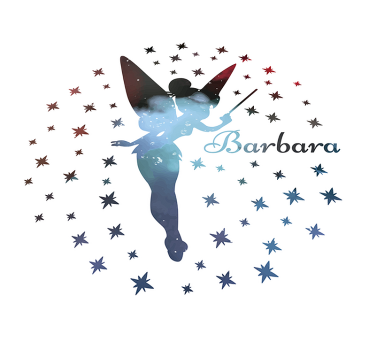 Fee Silhouet Vinyl vloerbedekking met aanpasbare naam - TenStickers