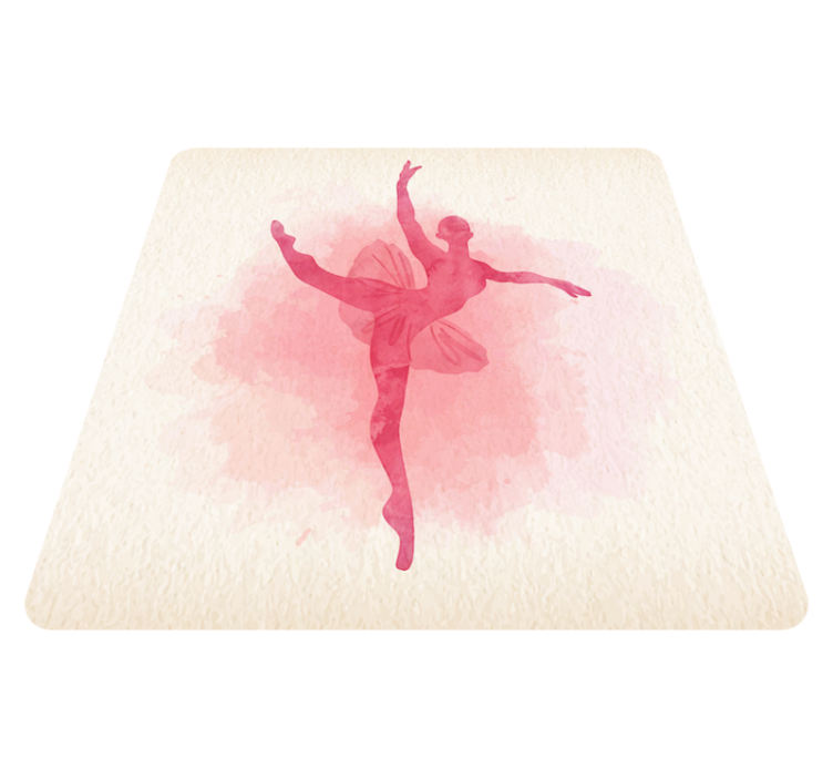 Balletdanser silhouet vinyl tapijt kind - TenStickers