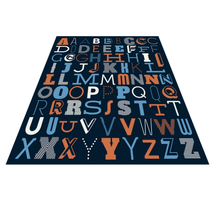 Letters leren vinyl tapijt alfabet - TenStickers
