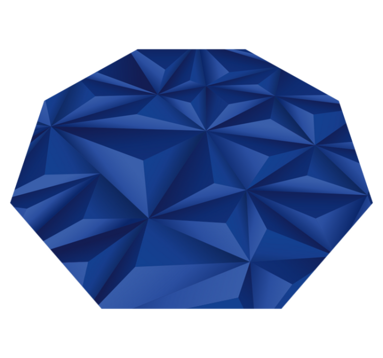 Geometrische blauwe facetten vinyl tapijt geometrisch - TenStickers