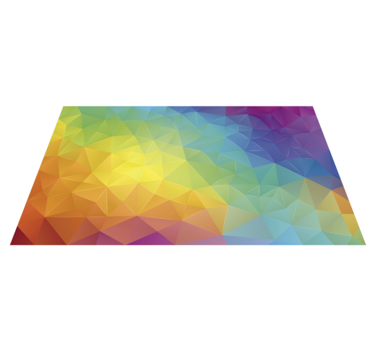 Geometrisch spectrum Geometrische vinyl vloerkleed - TenStickers